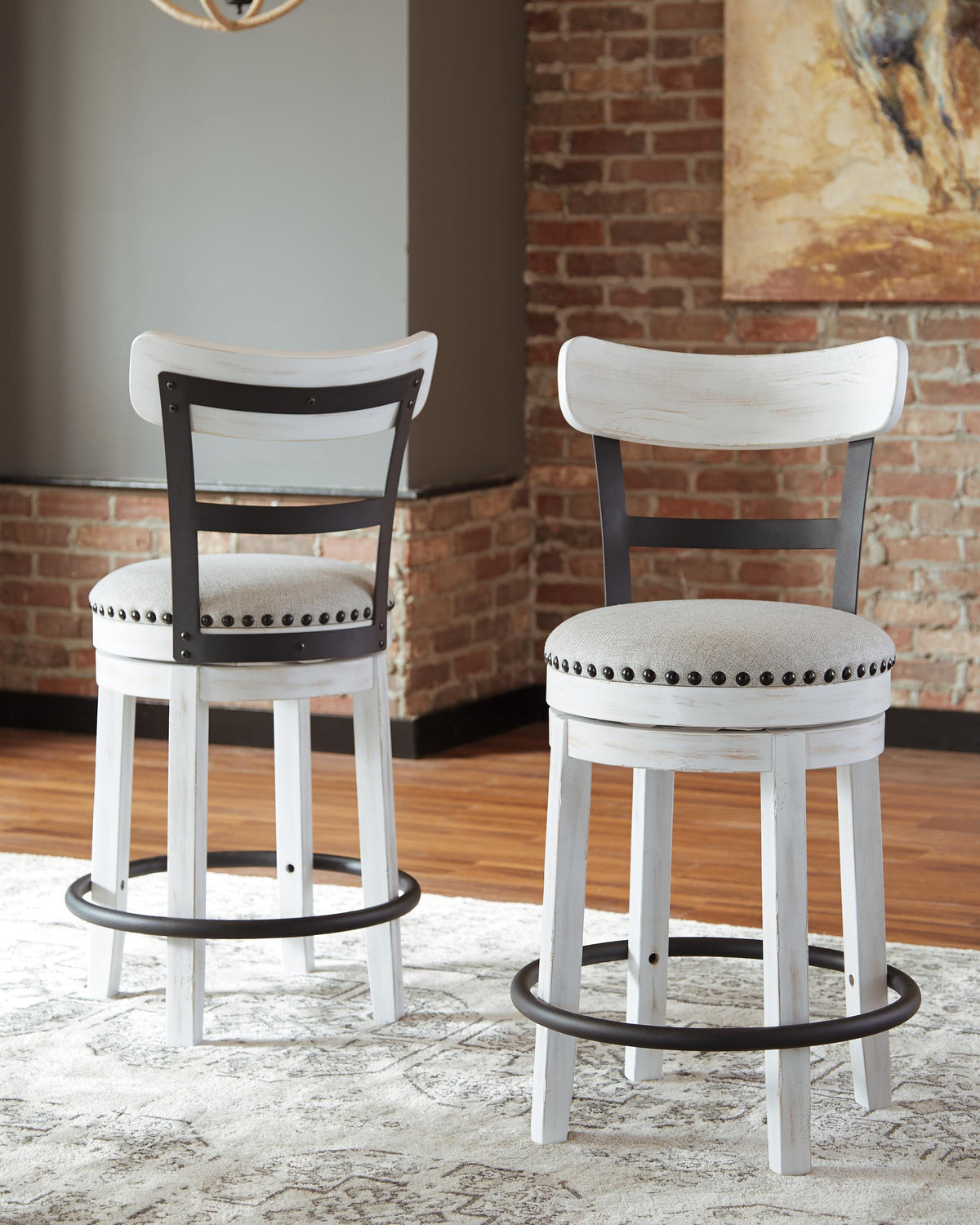 Denham Counter Height Bar Stool in White