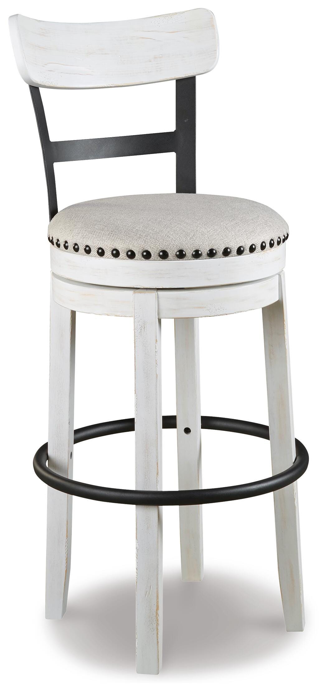 Denham Bar Height Bar Stool in White