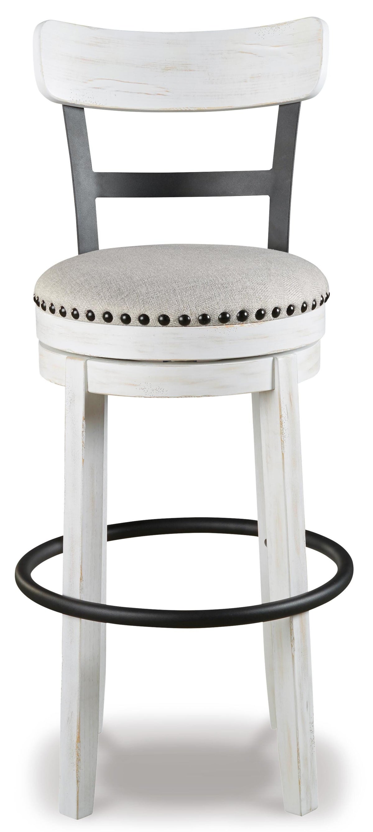 Denham Bar Height Bar Stool in White
