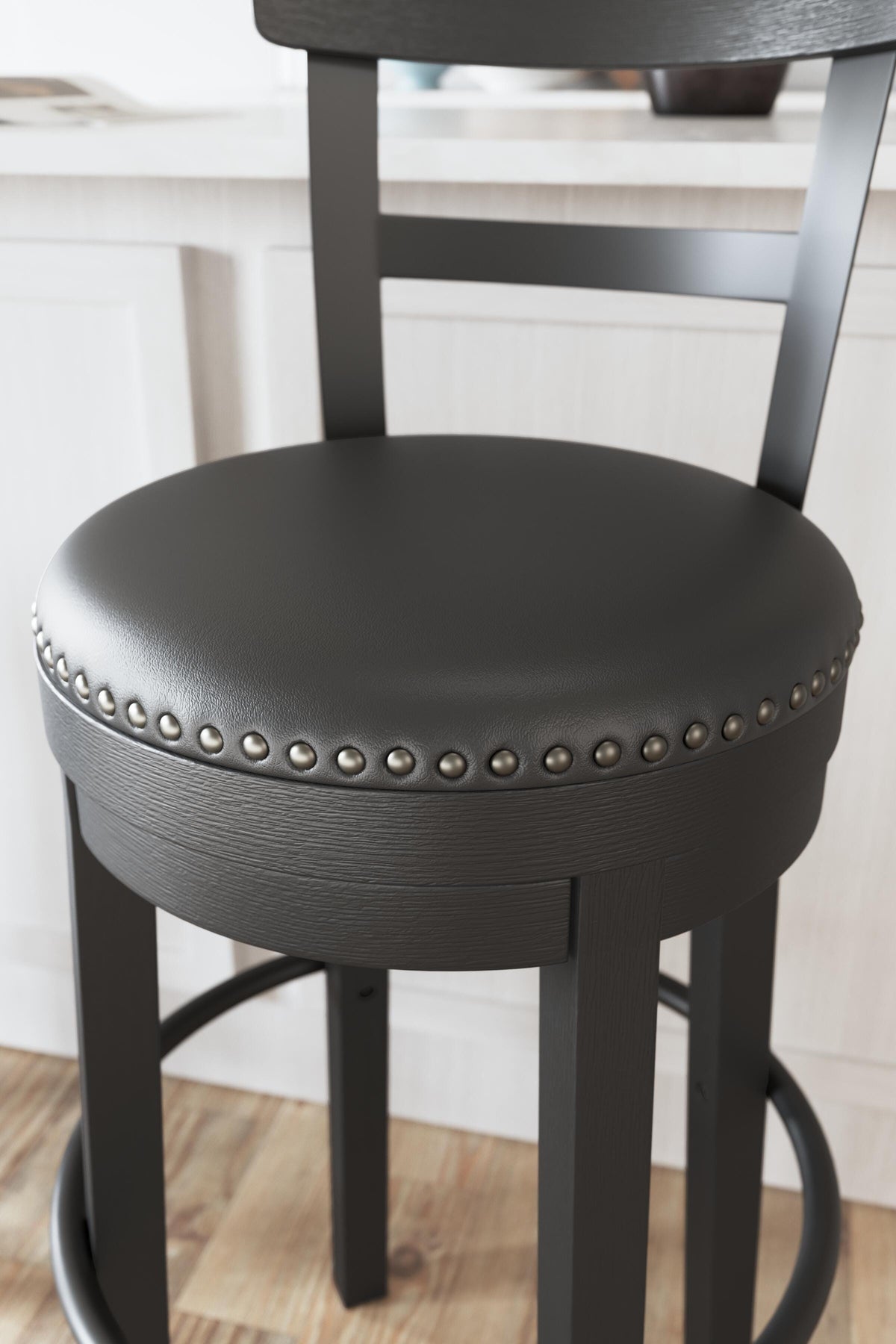 Denham Bar Height Bar Stool in Black