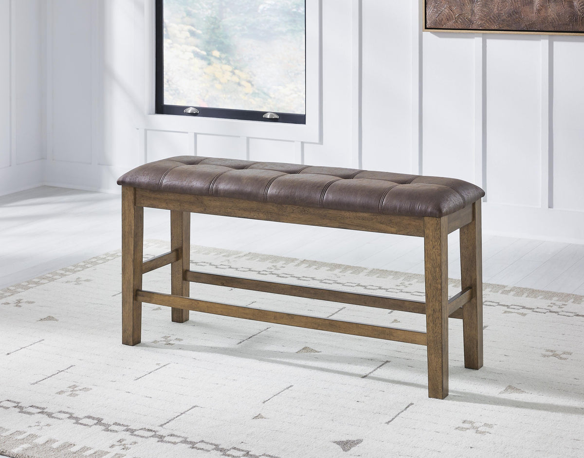 Fenwick Bay Counter Height Extension Dining Table with 4 Barstools and Bench