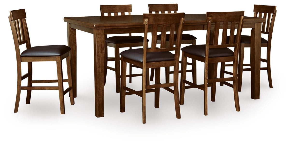 Pennwick Counter Hight Dining Table and 6 Barstools