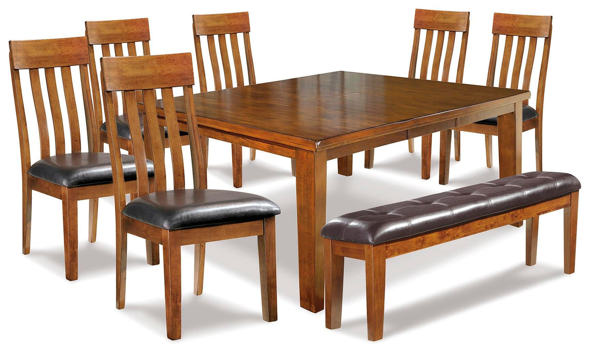 Pennwick Dining Table and 6 Chairs and Bench