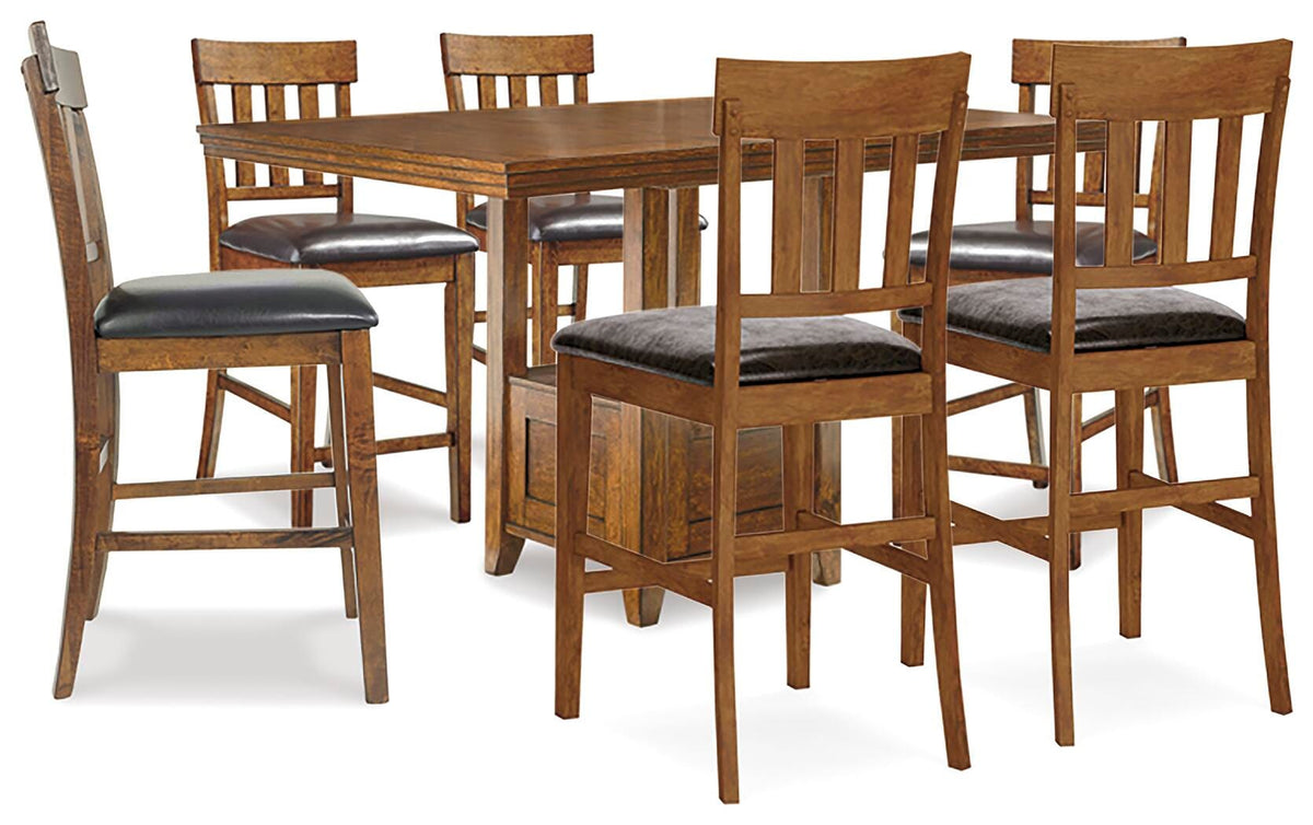 Pennwick Counter Height Dining Table and 6 Barstools