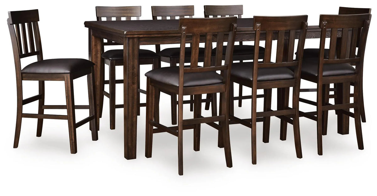 Ashgrove Counter Height Extension Table and 8 Barstools