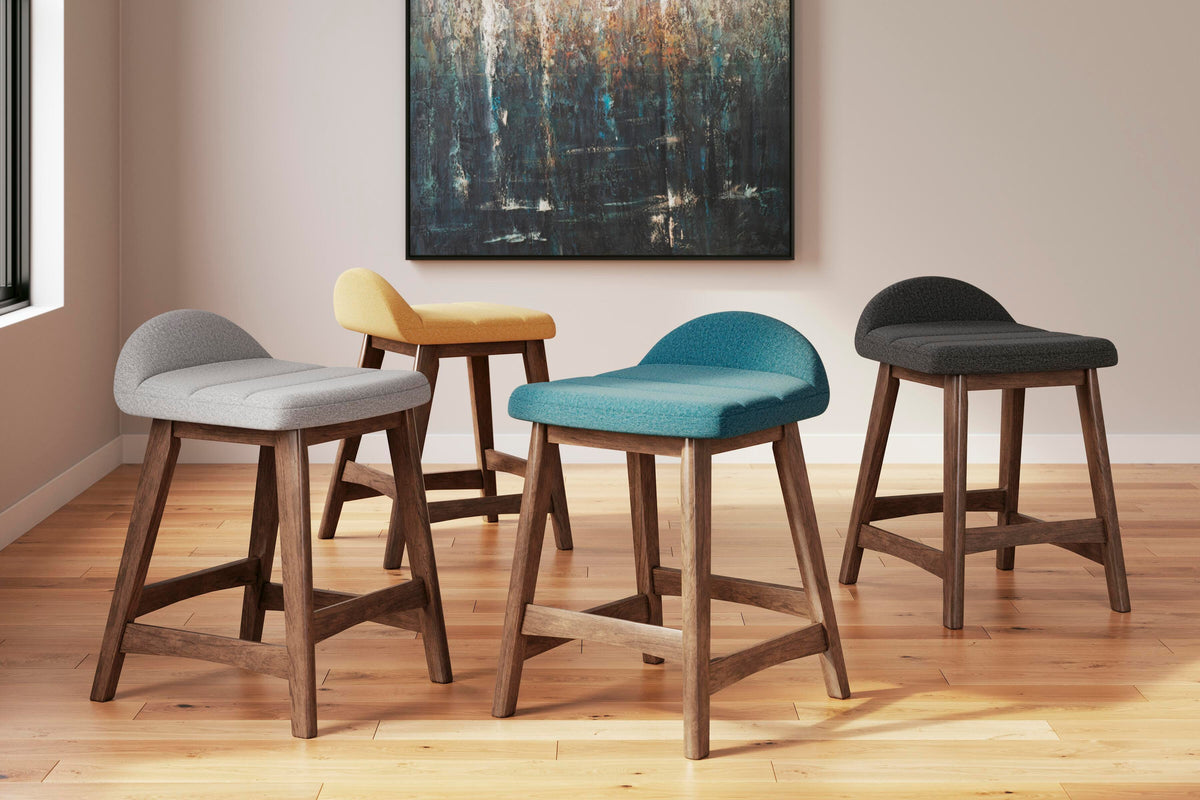 Roscoe Counter Height Bar Stool in Light Gray/Brown