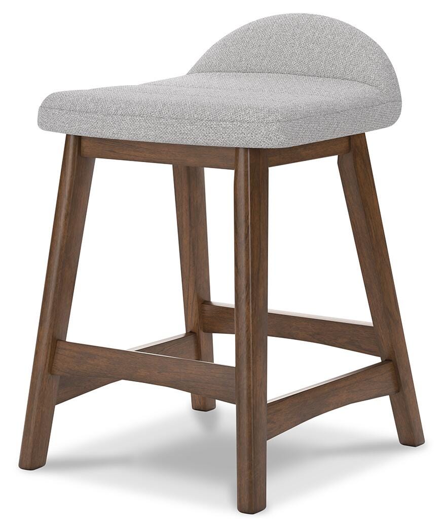 Roscoe Counter Height Bar Stool in Light Gray/Brown