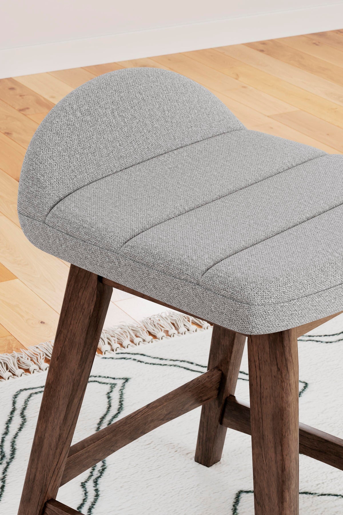 Roscoe Counter Height Bar Stool in Light Gray/Brown