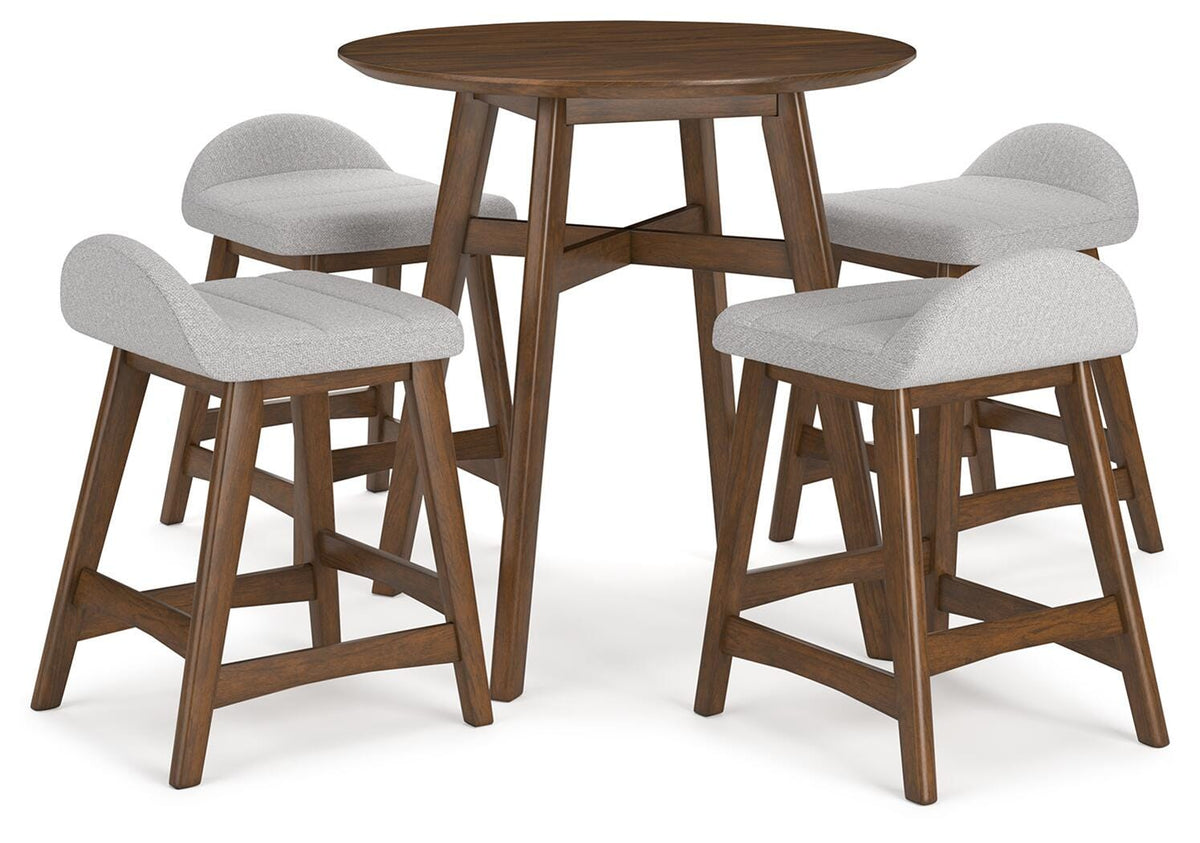 Roscoe Counter Height Dining Table and 4 Barstools