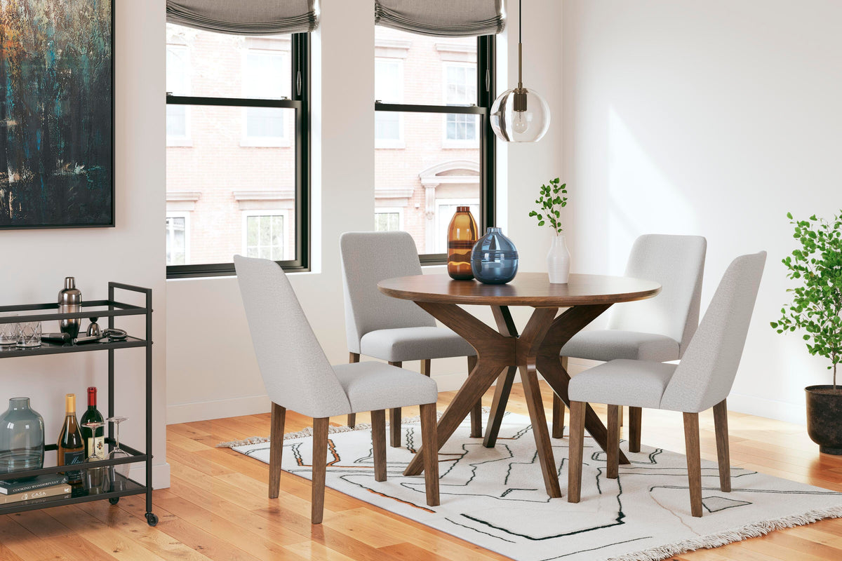 Roscoe Dining Chair in Gray/Brown