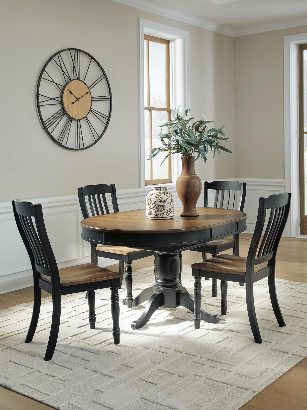 Dunkeld Extension Dining Table and 4 Chairs