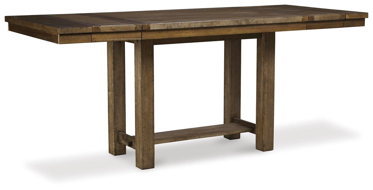 Ashcombe Bay Counter Height Dining Table and 2 Barstools and Bench