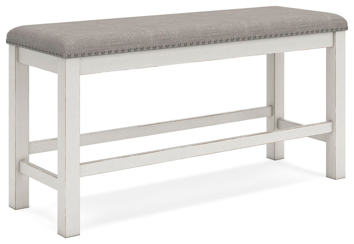 Hadley Counter Height Extension Dining Table with 6 Barstools and Bench