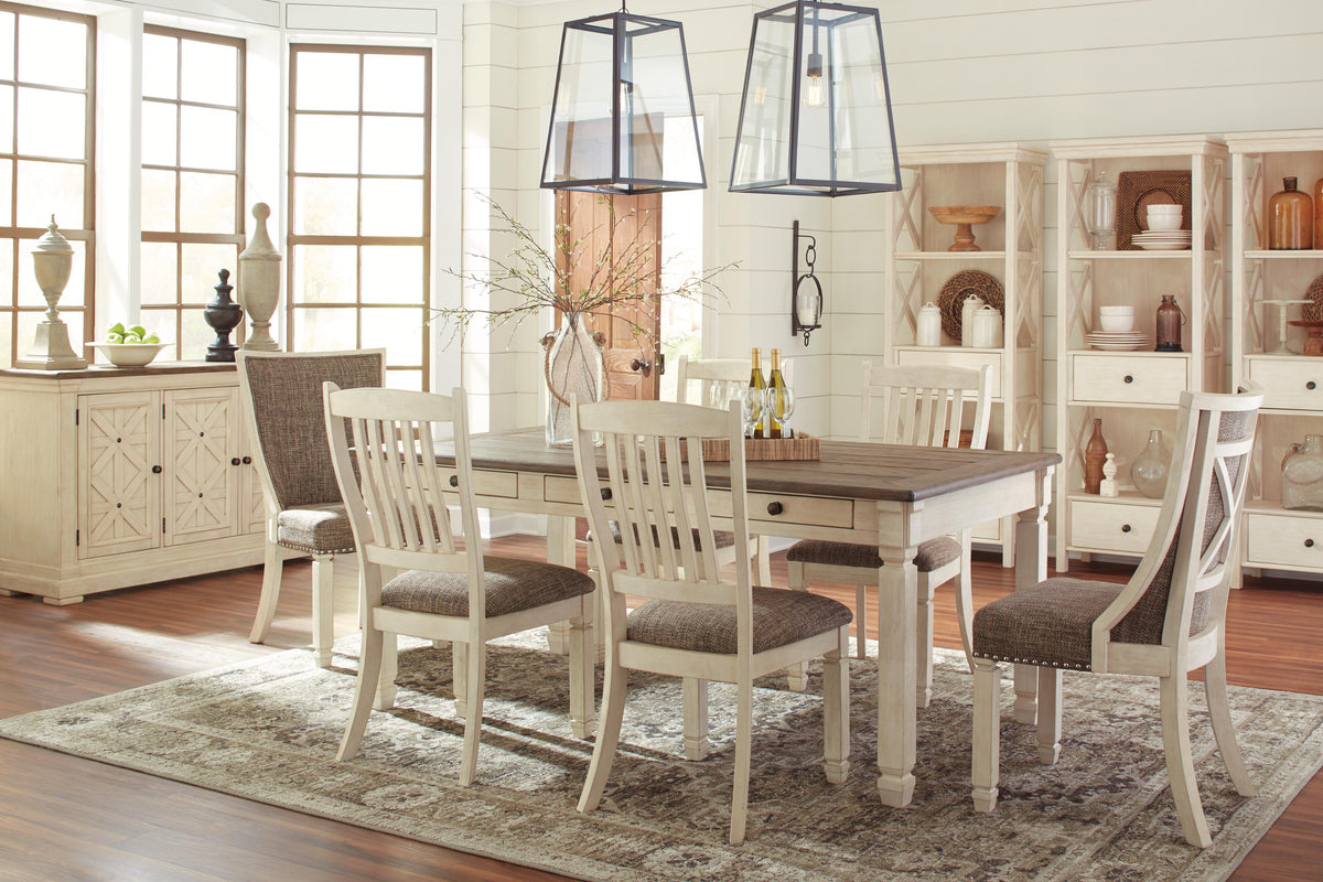 Hartwell Dining Table and 6 Chairs with Server