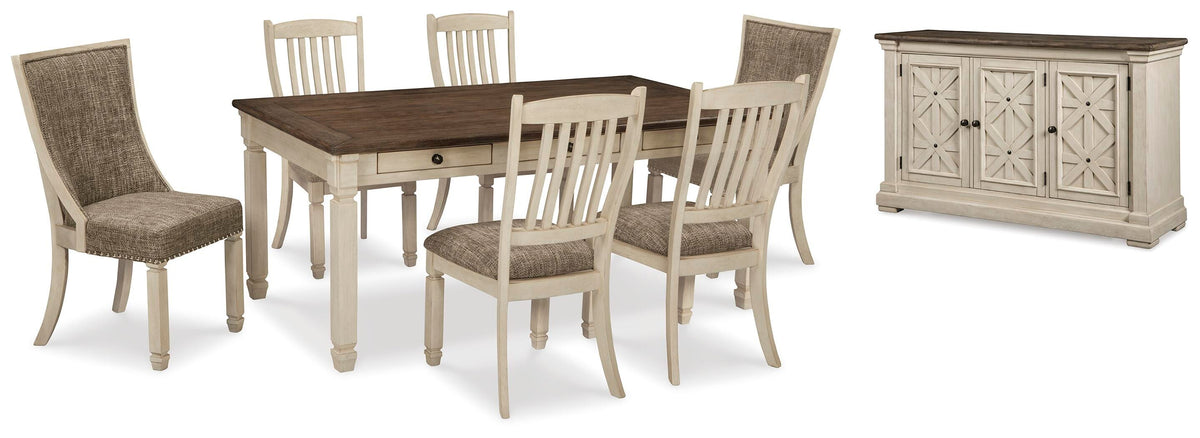 Hartwell Dining Table and 6 Chairs with Server