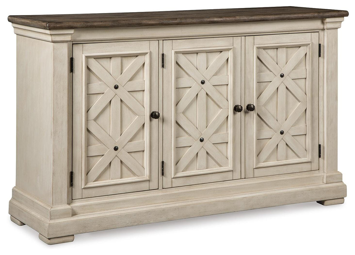 Hartwell Counter Height Table with 6 Barstools with Server and Display Cabinet