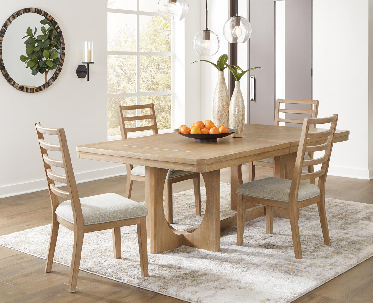 Oakden Extension Dining Table and 4 Chairs