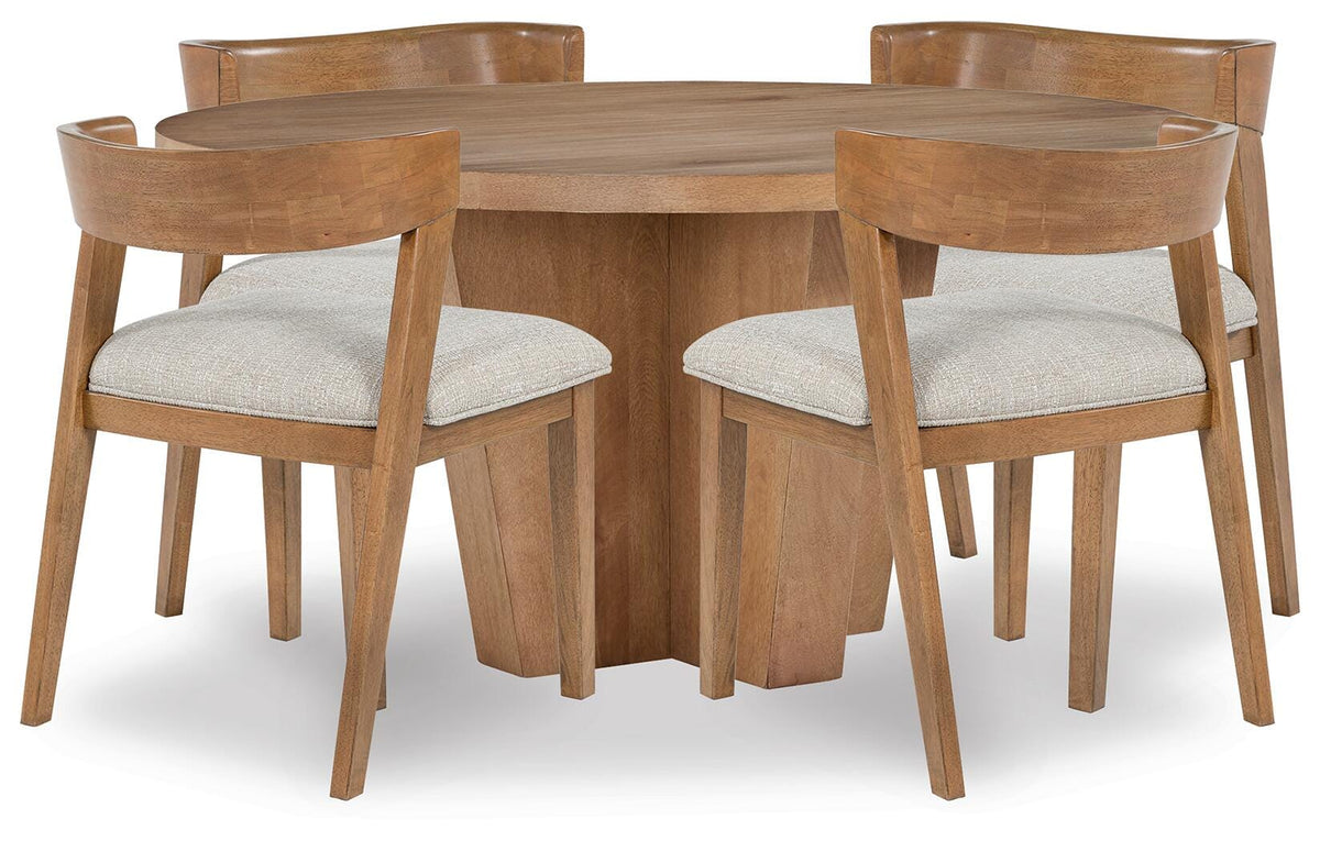Wexford Dining Table and 4 Chairs in Light Brown III