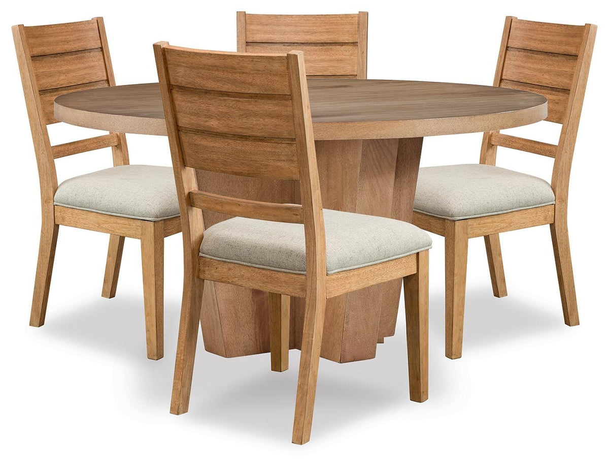 Wexford Dining Table and 4 Chairs in Light Brown II