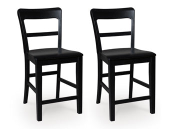 Hollis Counter Height Barstool in Black