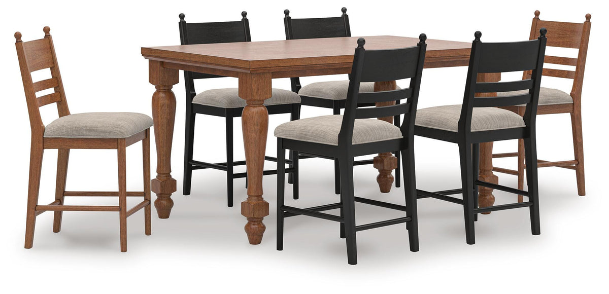 Ashcombe Counter Height Dining Table and 6 Barstools IV