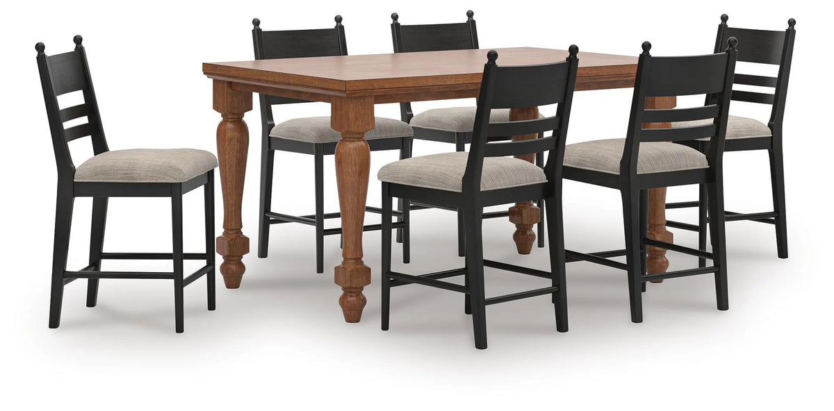 Hollis Counter Height Dining Table and 6 Barstools IV