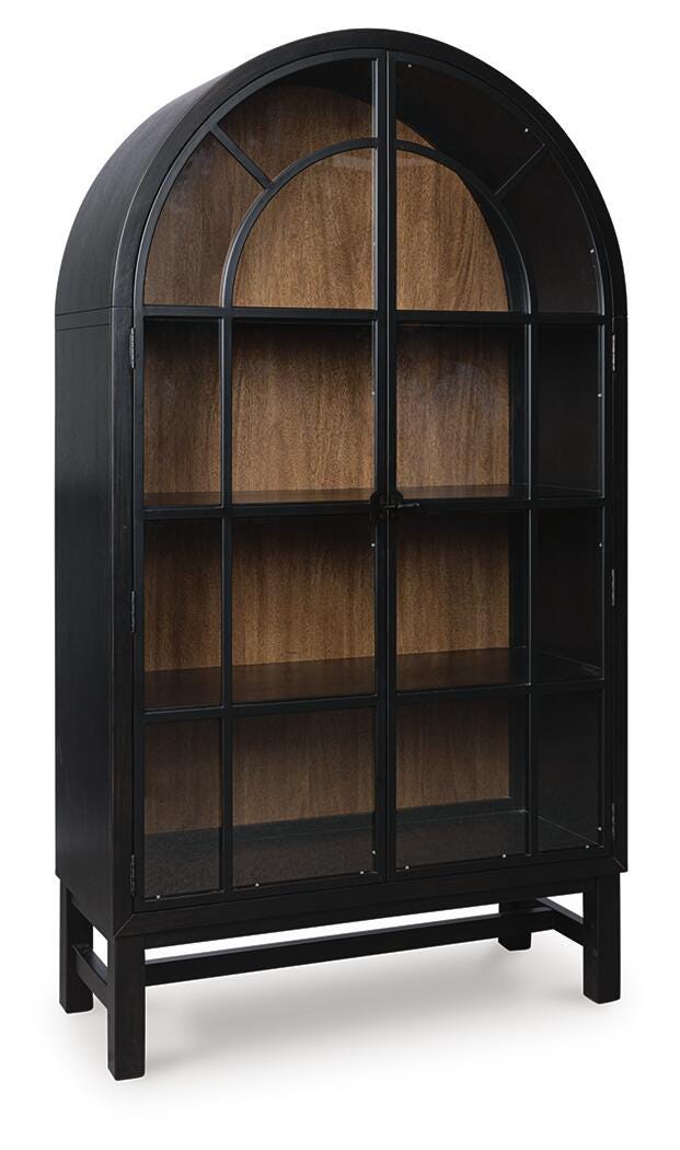 Ashcombe Display Cabinet in Black/Brown