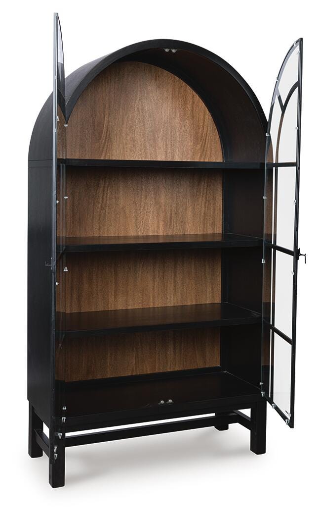 Ashcombe Display Cabinet in Black/Brown