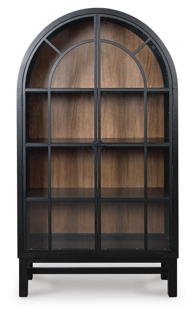 Ashcombe Display Cabinet in Black/Brown