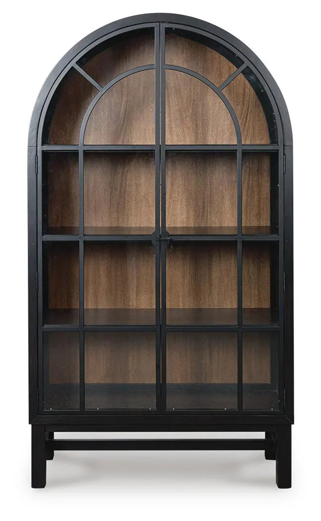 Hollis Display Cabinet in Black/Brown
