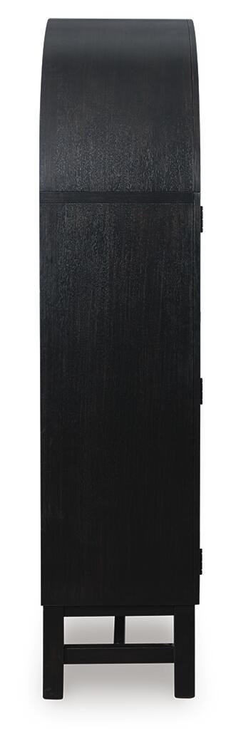 Ashcombe Display Cabinet in Black/Brown