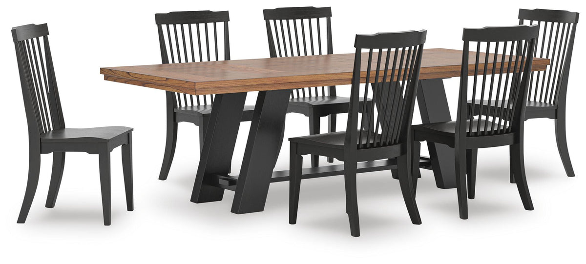 Ashcombe Extension Dining Table and 6 Chairs