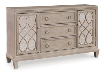 Ashfield Dining Server in Light Grayish Brown