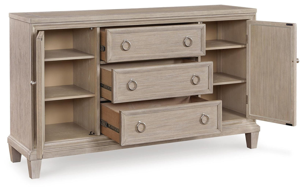 Ashfield Dining Server in Light Grayish Brown