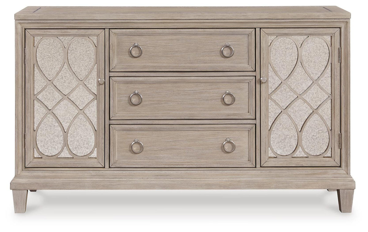 Ashfield Dining Server in Light Grayish Brown