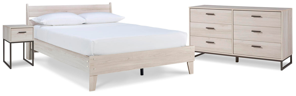 Colby Queen Panel Platform Bed with Dresser and Nightstand