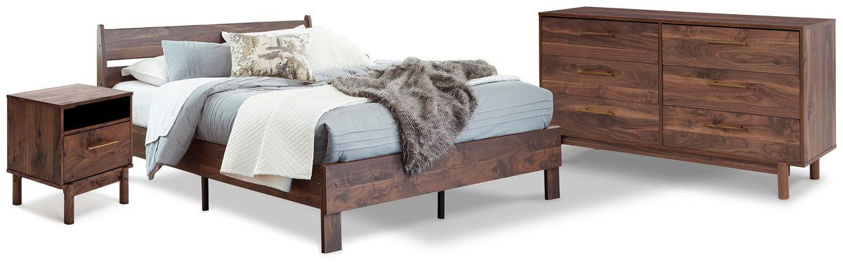 Kade Bay Queen Panel Platform Bed with Dresser and Nightstand