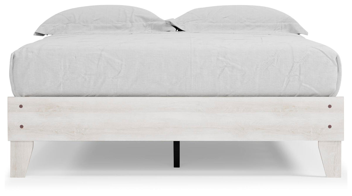 Cobden Queen Platform Bed in Whitewash