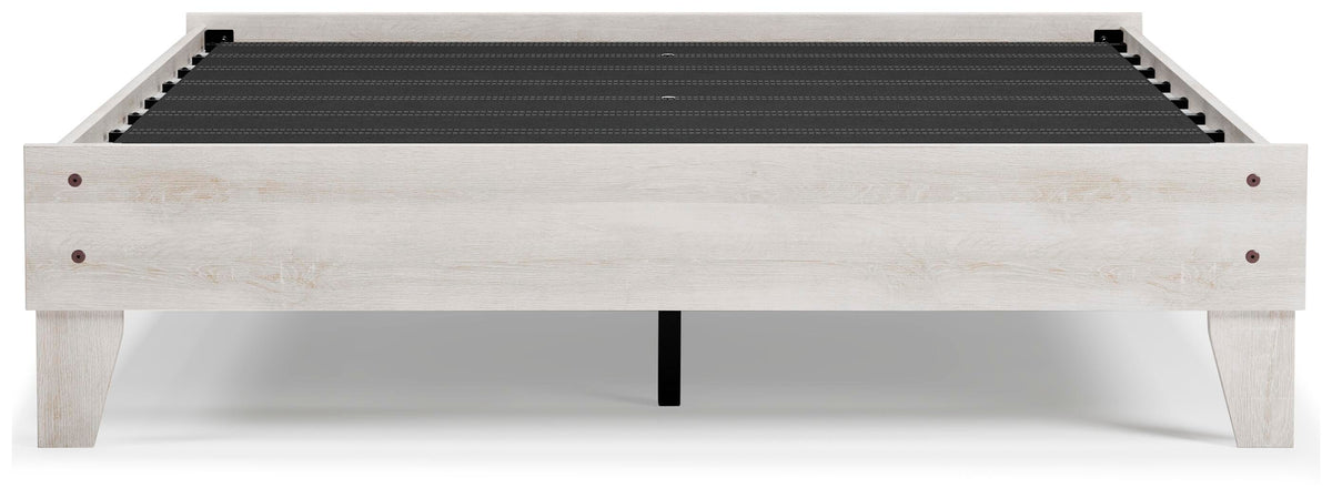 Cobden Queen Platform Bed in Whitewash