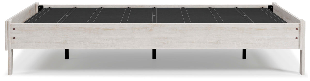 Cobden Queen Platform Bed in Whitewash