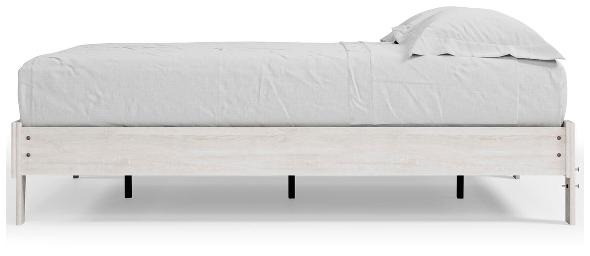 Cobden Queen Platform Bed in Whitewash