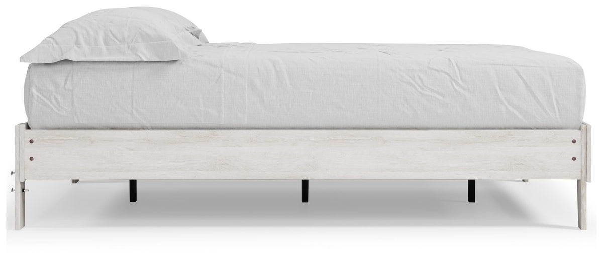Cobden Queen Platform Bed in Whitewash