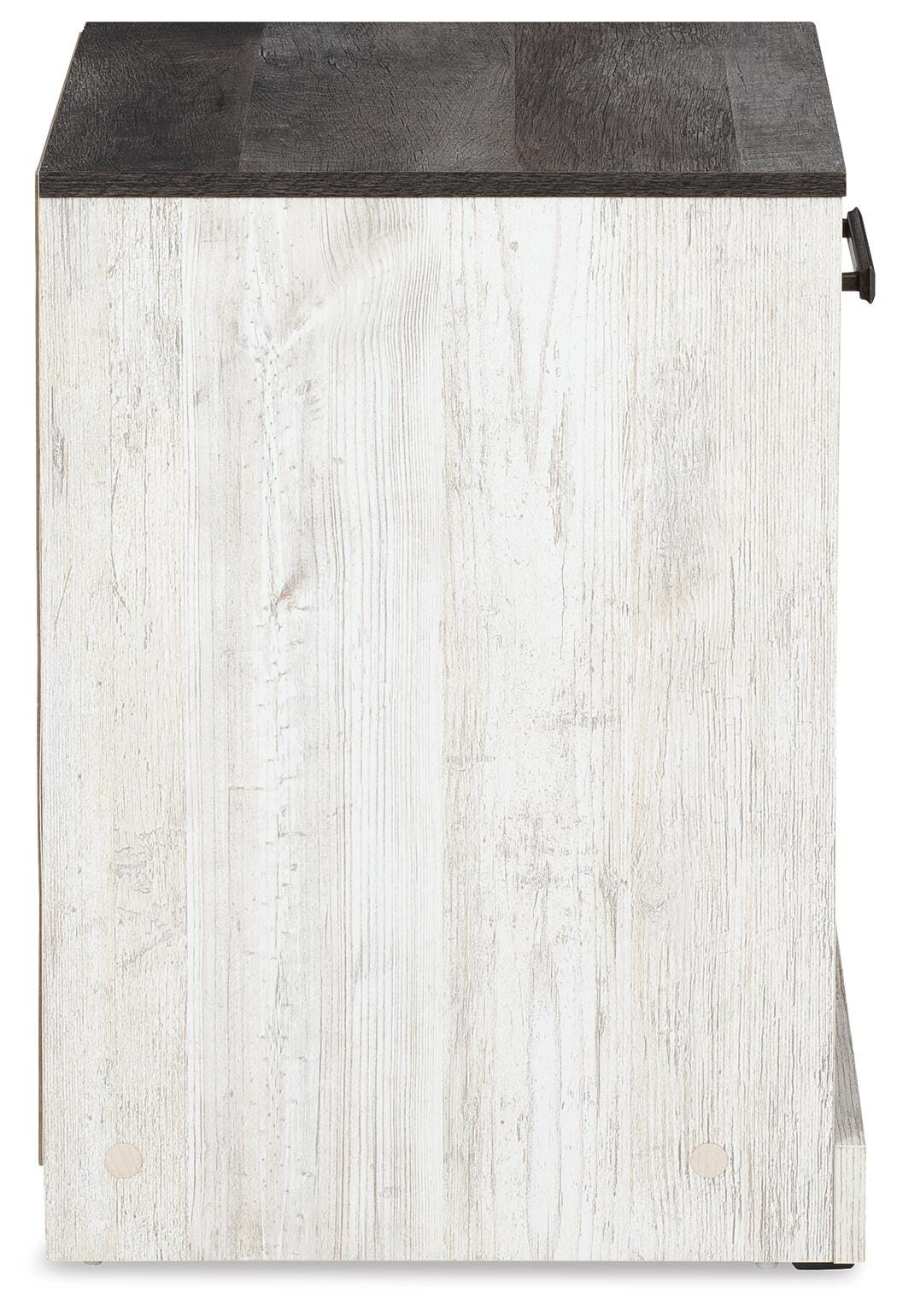 Cobden Nightstand in Whitewash/Charcoal Gray II