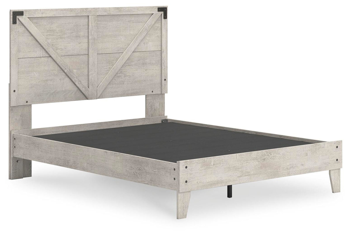 Cobden Queen Platform Bed in Gray