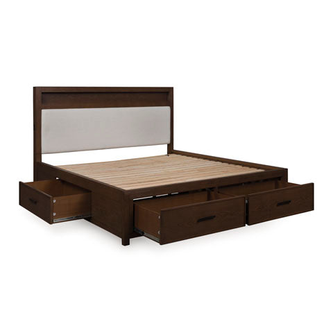 Harcourt Queen Bookcase Storage Bed