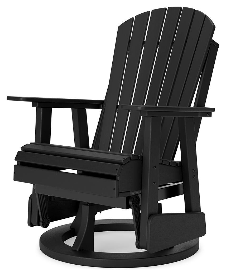 Kiama Park Outdoor Swivel Glider Chair in Black