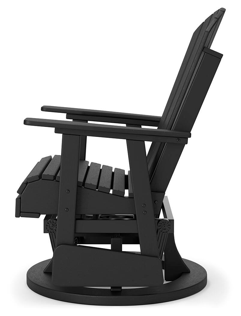 Kiama Park Outdoor Swivel Glider Chair in Black