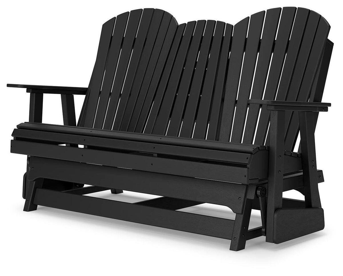 Kiama Park Outdoor Glider Loveseat in Black