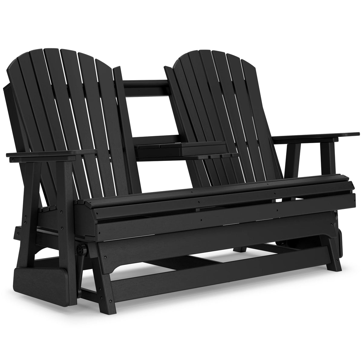 Kiama Park Outdoor Glider Loveseat in Black