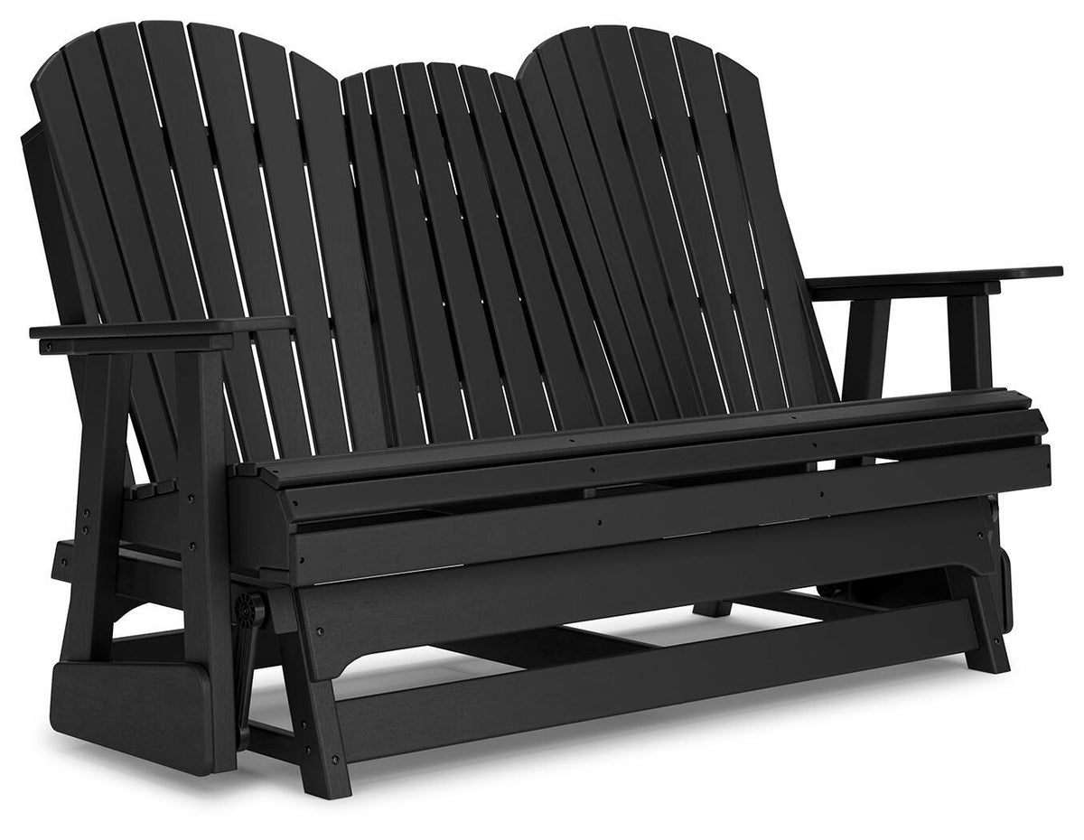 Kiama Park Outdoor Glider Loveseat in Black